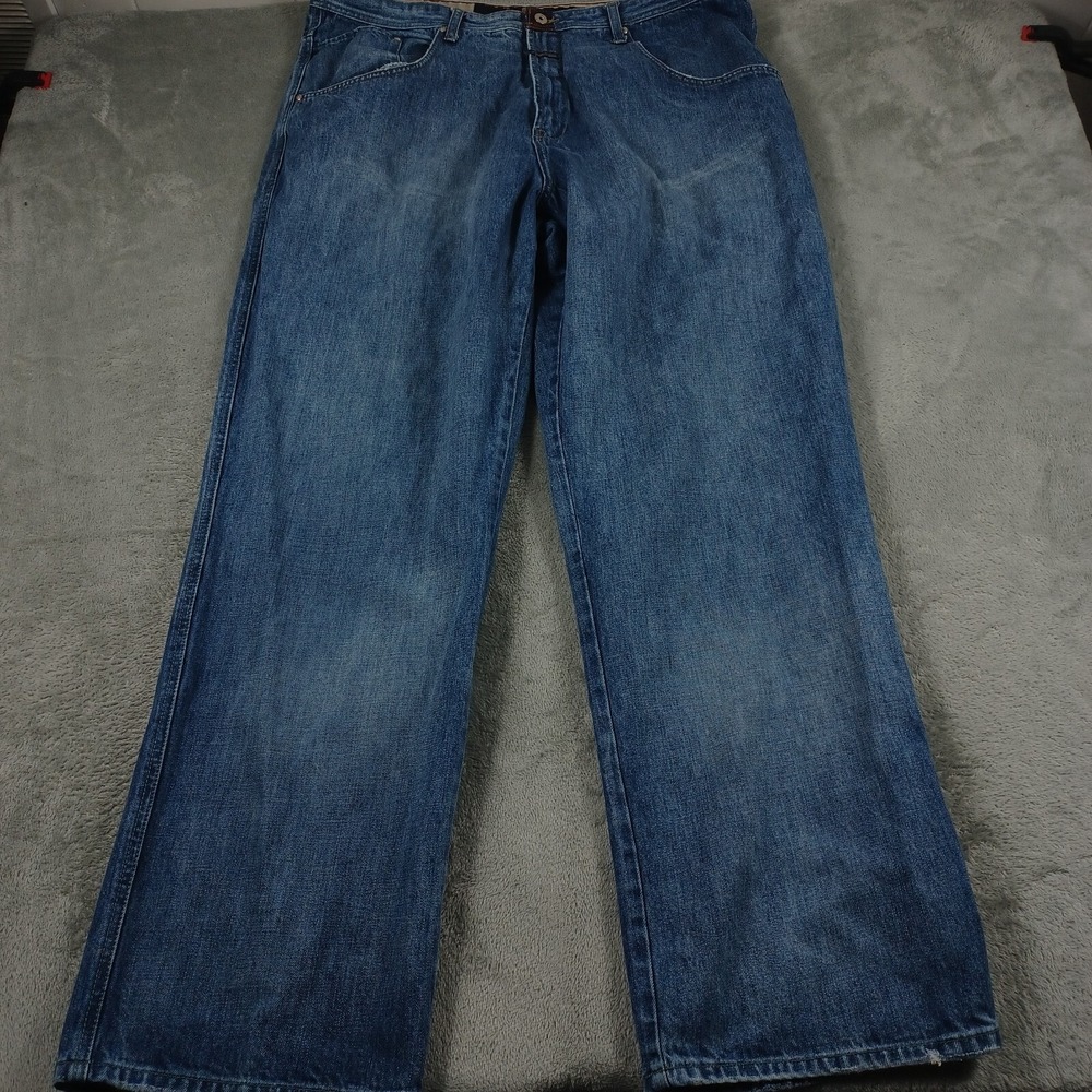 Marithe‎ Francois Girbaud Jeans Mens 42x34 Blue Denim Baggy Y2K Pockets